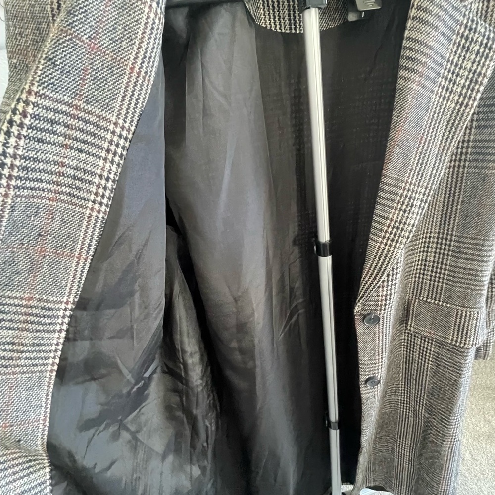 Ovi Gray Checkered Blazer Jacket - Picture 5 of 6